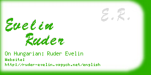 evelin ruder business card